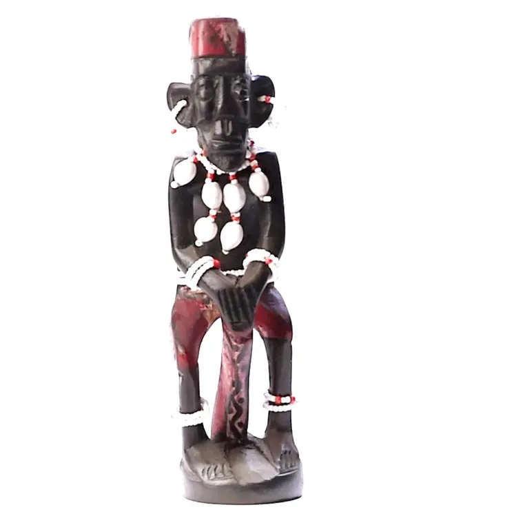 Handmade Wooden African Drummer Figurine