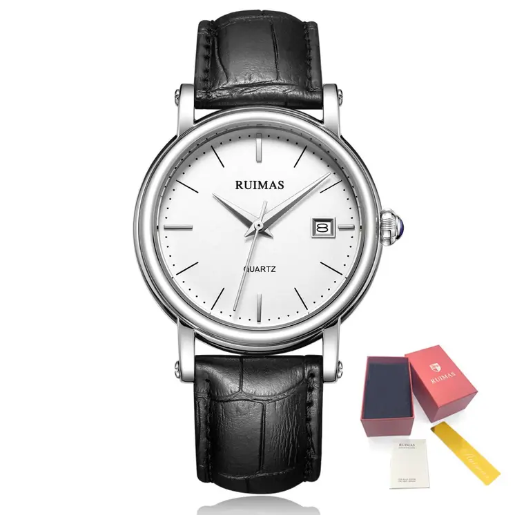 RUIMAS Fashion Mens Quartz Watches Sapphire Sport Wristwatch Waterproof Large Dial Business Casual Watch Clock Montre Homme