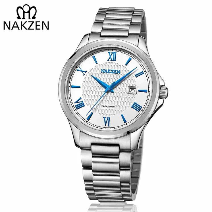 NAKZEN Men Business Quartz Watch Man Luxury Brand Stainless Steel Wrist Watch Male Fashion Simple Clock Relogio Masculino