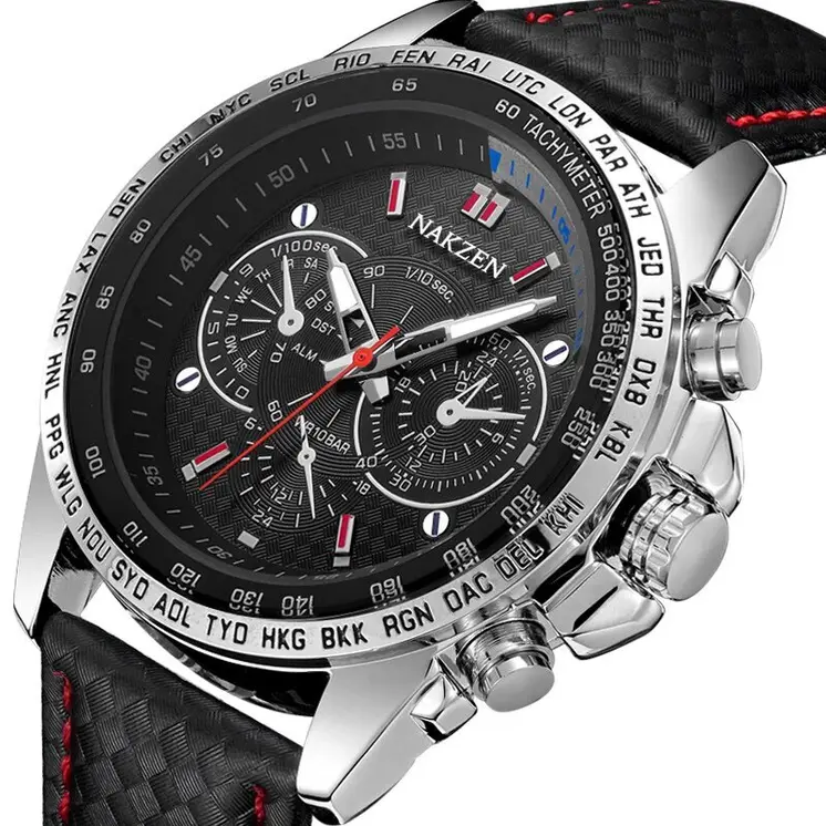 NAKZEN Brand Luxury Men Quartz Watches Man Sport Casual Wrist Watch Luminous Waterproof Watch Male Clock Relogio Masculino