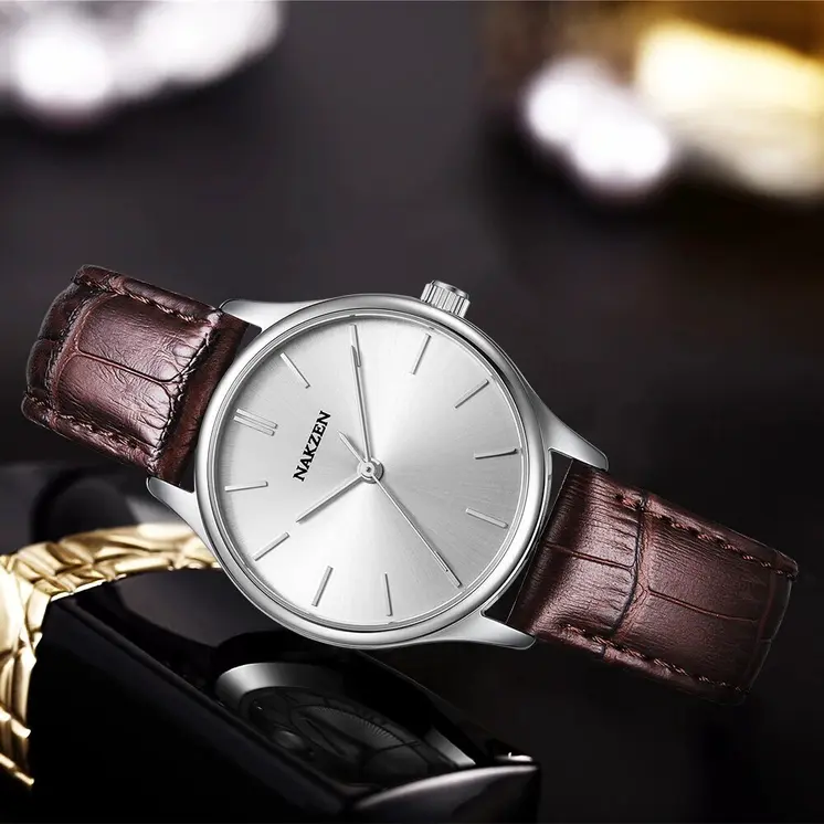 NAKZEN Fashion Lovers Watches Women Stainless Steel Ultra Thin Watches Classic Quartz Watches Luxury Clock Relogio Masculino