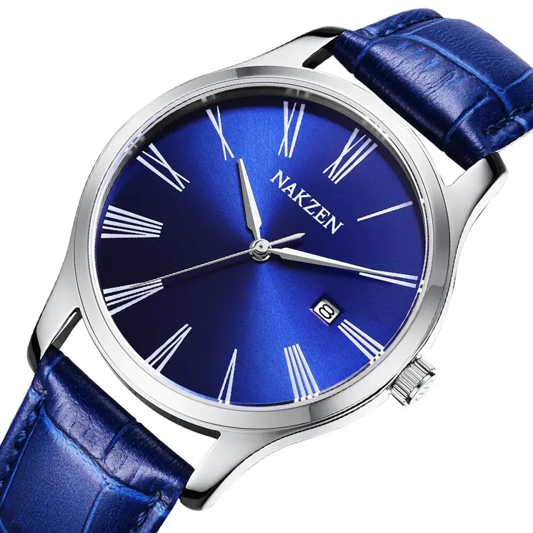 Nakzen Heren Horloges Topmerk Luxe Quartz Horloge Mannen Kalender 316l Rvs Auto Datum Fashion Lederen Mannen Waterdicht Reloj Ho