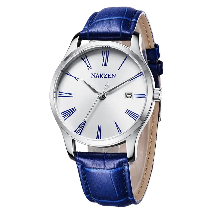 Nakzen Heren Horloges Topmerk Luxe Quartz Horloge Mannen Kalender 316l Rvs Auto Datum Fashion Lederen Mannen Waterdicht Reloj Ho