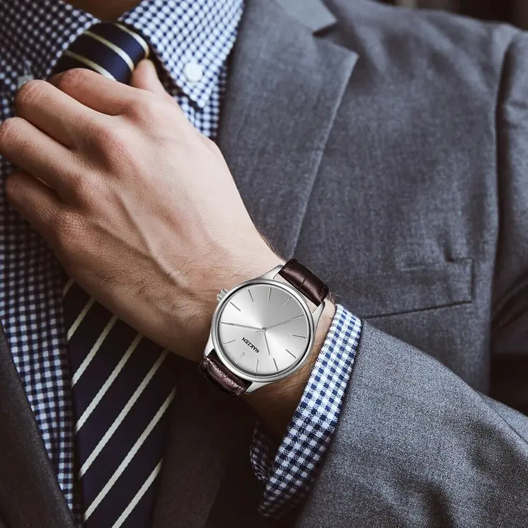 NAKZEN Fashion Lovers Watches Women Stainless Steel Ultra Thin Watches Classic Quartz Watches Luxury Clock Relogio Masculino