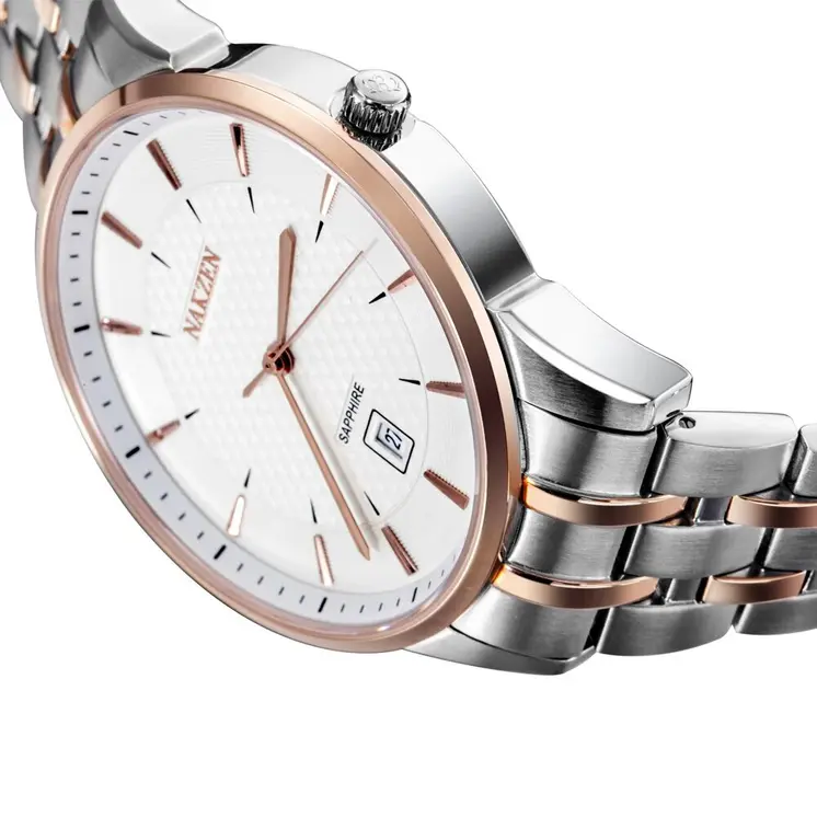 NAKZEN Top Luxury Brand Men's Watches Waterproof Quartz Stainless Steel Watch Rose Gold Watches Male Clock Relogio Masculino