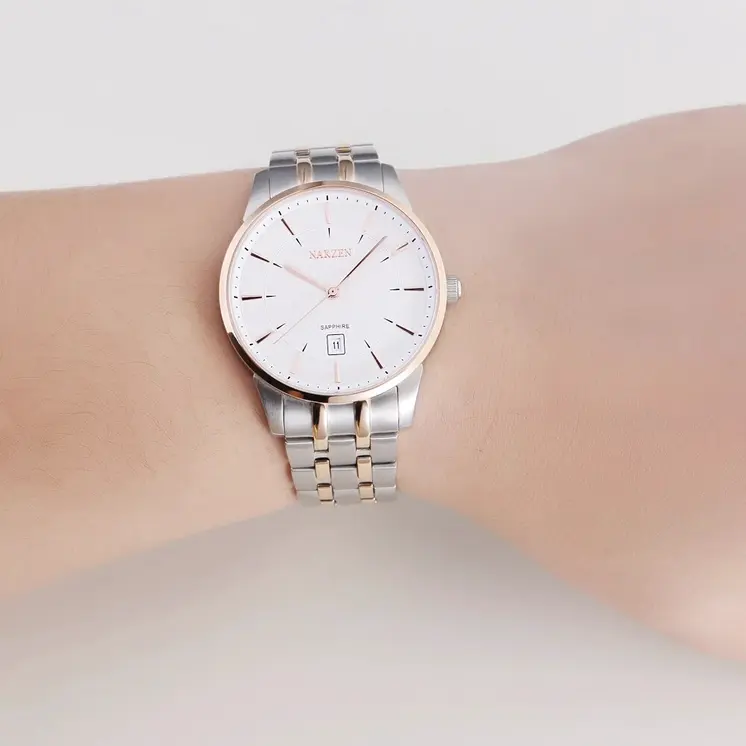 NAKZEN Top Luxury Brand Men's Watches Waterproof Quartz Stainless Steel Watch Rose Gold Watches Male Clock Relogio Masculino