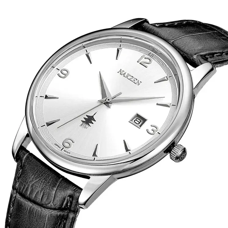Men Watches Ontwerp Luxe Mannen Quartz Horloge Rvs Gmt Horloge Top Merk Echt leer Waterproof Dress Watch Horloges Reloj Homber