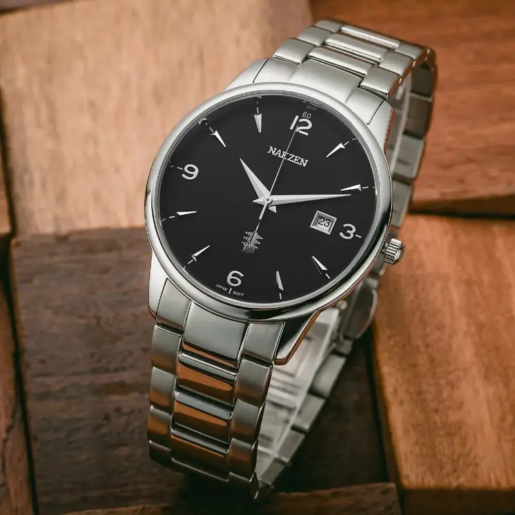 NAKZEN New Fashion Mens Watches Stainless Steel Top Brand Date Clock Waterproof Luxury Sports Quartz Watch Men Relogio Masculino