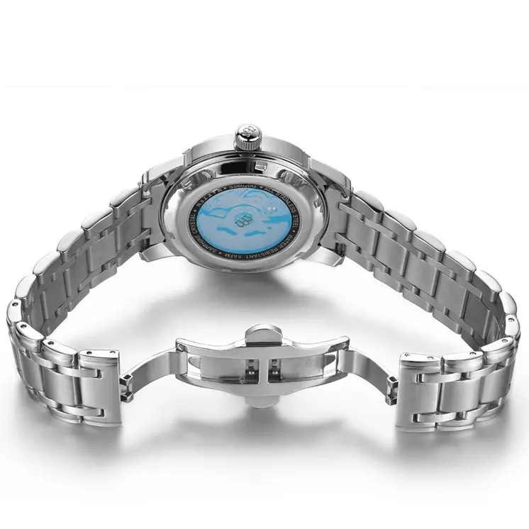 NAKZEN Men Business Mechanical Watch Men's Automatic Miyota 8215 Movt Diamond Watches Sapphire Wrist Watch Waterproof Clock