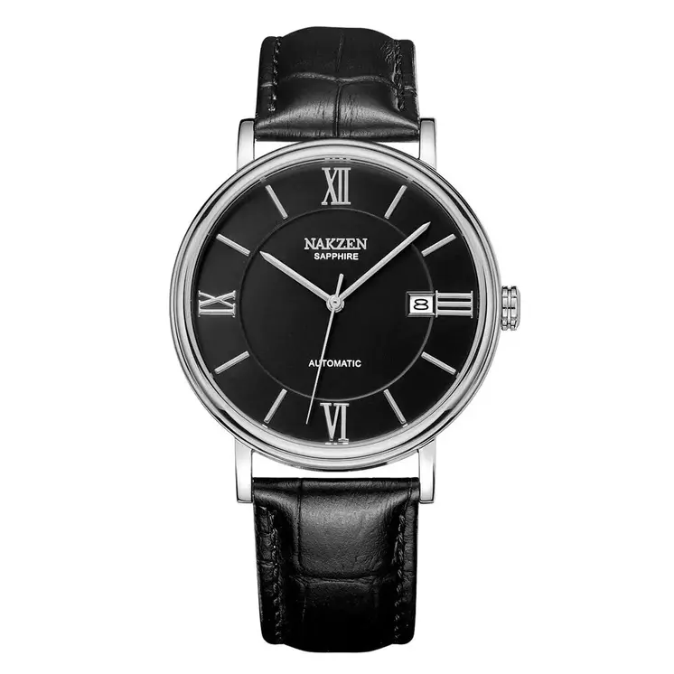 NAKZEN Men Business Automatic Mechanical Watches Brand Luxury Leather Man Wrist Watch Male Clock Relogio Masculino Miyota 9015