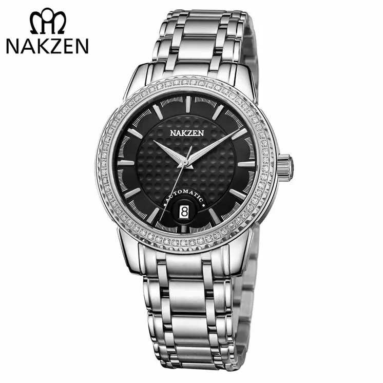 NAKZEN Men Business Mechanical Watch Men's Automatic Miyota 8215 Movt Diamond Watches Sapphire Wrist Watch Waterproof Clock