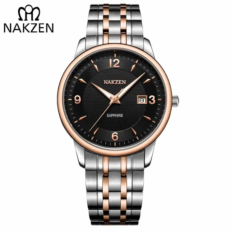 NAKZEN Men Watches Top Brand Luxury Clock Male Stainless Steel Casual Quartz Watch Mens Sports Wristwatch relogio masculino