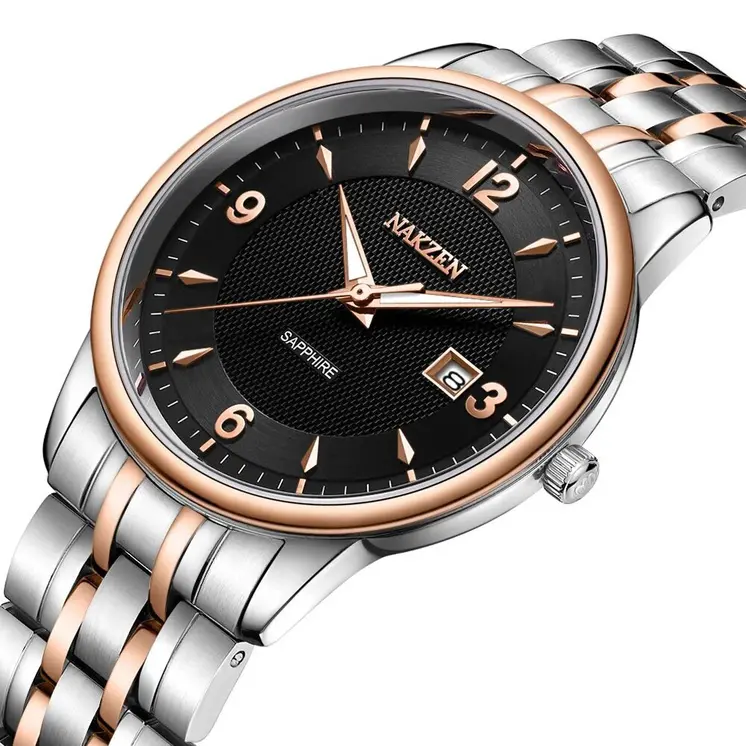 NAKZEN Men Watches Top Brand Luxury Clock Male Stainless Steel Casual Quartz Watch Mens Sports Wristwatch relogio masculino