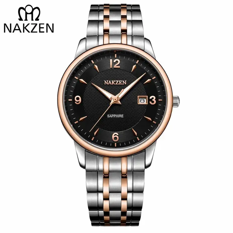 NAKZEN Men Watches Top Brand Luxury Clock Male Stainless Steel Casual Quartz Watch Mens Sports Wristwatch relogio masculino