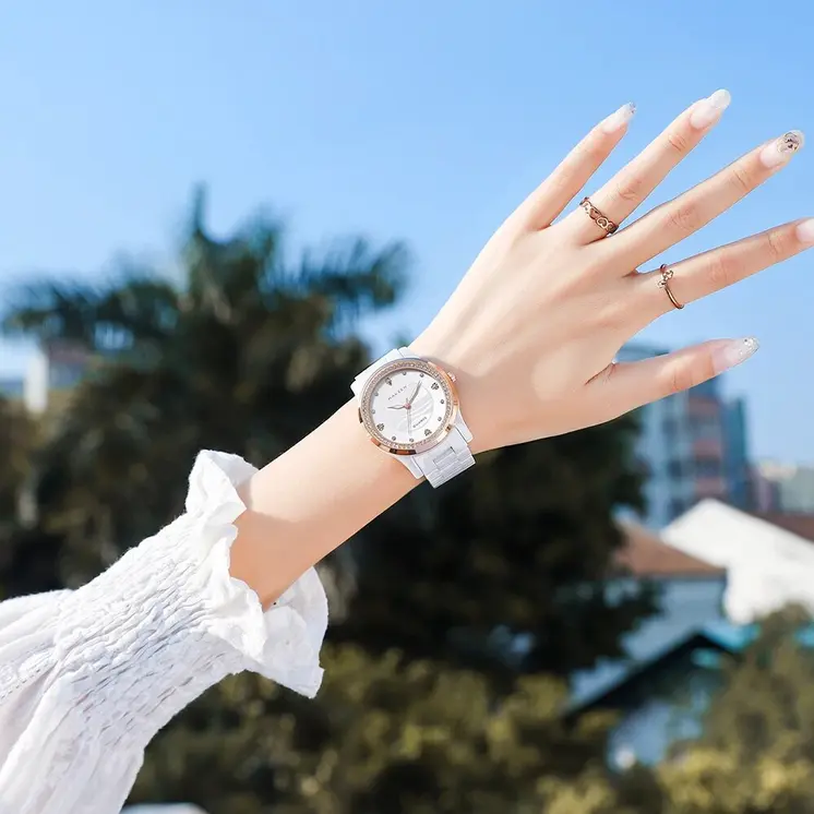 NAKZEN New Design Women Watches Elegant Ceramics Reloj Mujer Japanese Quartz Movement Clock for Ladies Luxury Relogio Feminino
