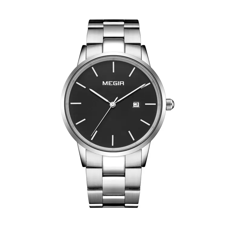 MEGIR Quartz Watch for Men Top Brand Luxury Steel Band Wristwatches Business Casual Date Clock Waterproof Relogio Masculino