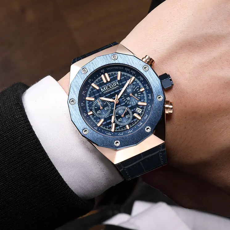 MEGIR Relogio Masculino Luxury Business Men Watches Fashion Military Watch Date Luminous Casual Quartz Wristwatch Man Clock 2213