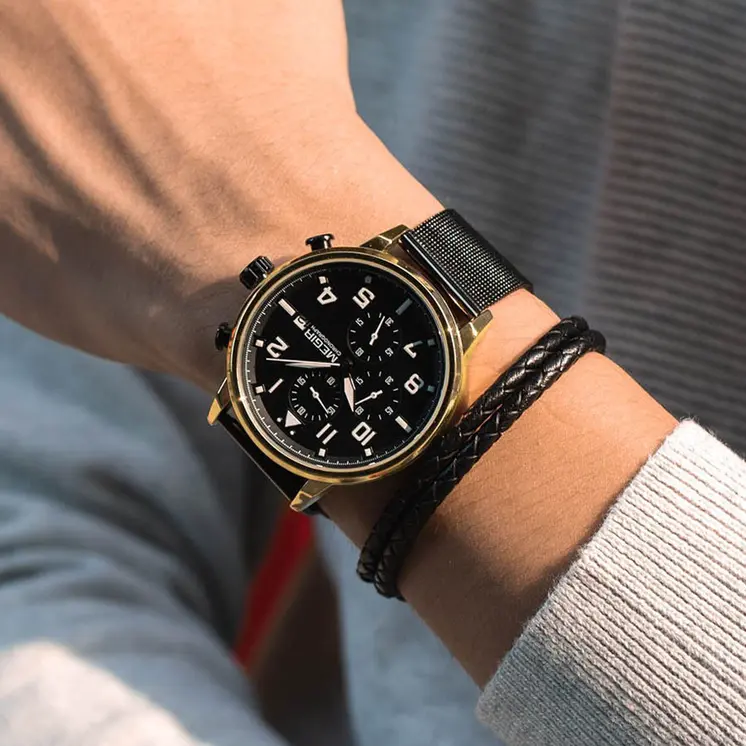 MEGIR Luxury Watches for Mens Casual Business Quartz Wrist Watch Calendar Date Man Clock Chronograph Relogio Masculino 2157