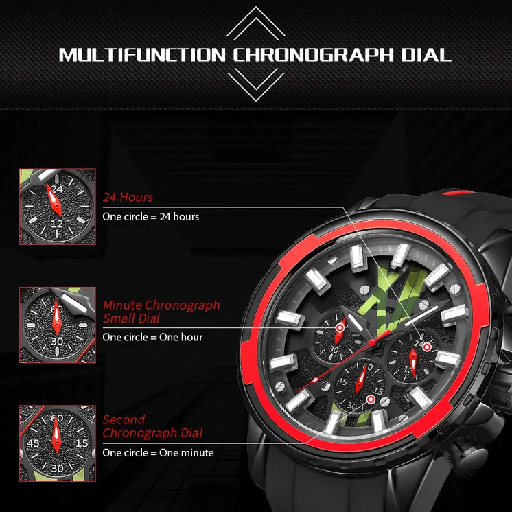 MEGIR New Sport Watch for Luxury Silicone Quartz Casual Wristwatch Waterproof Military Wrist Watch Man Clock Reloj Hombre 2133