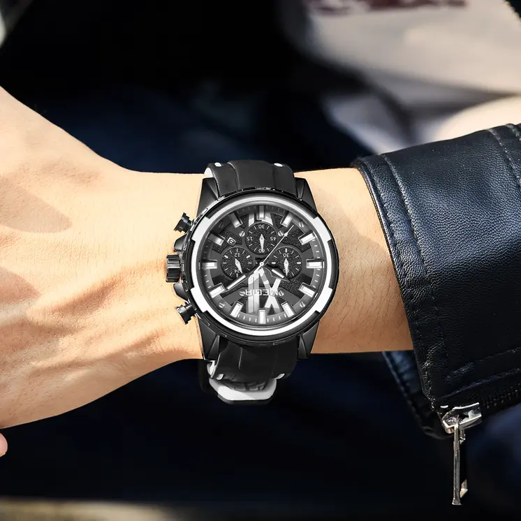 MEGIR New Sport Watch for Luxury Silicone Quartz Casual Wristwatch Waterproof Military Wrist Watch Man Clock Reloj Hombre 2133