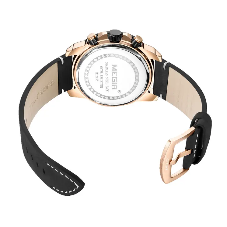 MEGIR Men Watches Fashion Luxury Big Dial Sports Watches Waterproof Quartz Wristwatch Chronograph Man Casual Luminous Clock 2136