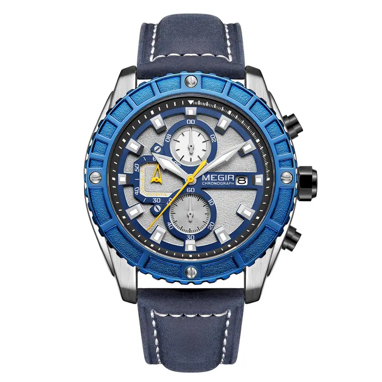 MEGIR Watches Luxury Sport Military Watch for Mens Fashion Casual Quartz Wristwatch Luminous Clock Man Chronograph Reloj Hombre