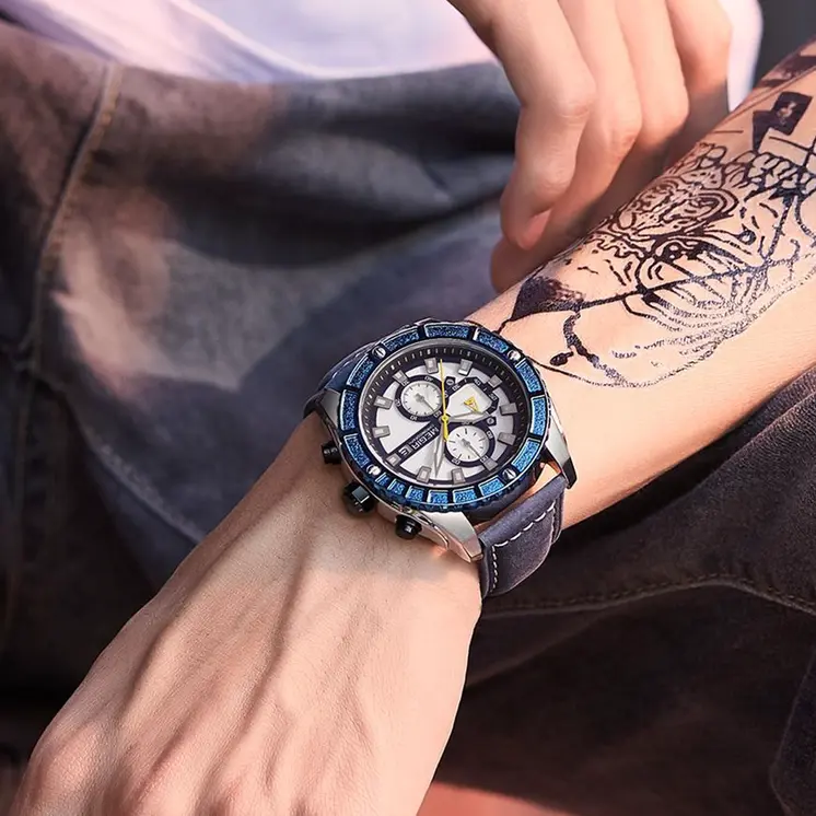 MEGIR Watches Luxury Sport Military Watch for Mens Fashion Casual Quartz Wristwatch Luminous Clock Man Chronograph Reloj Hombre