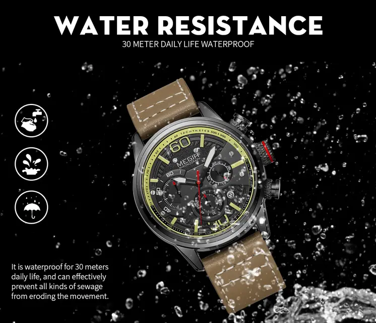MEGIR Fashion Mens Watches Top Brand Luxury Sports Chronograph Quartz Wrist Watch Men Business Wristwatch Relogio Masculino 2110