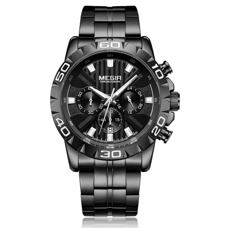 MEGIR Watches Business Mens Watches Top Brand Luxury Quartz Casual Wristwatch Date Clock Waterproof Wrist Watch Chronograph 2087