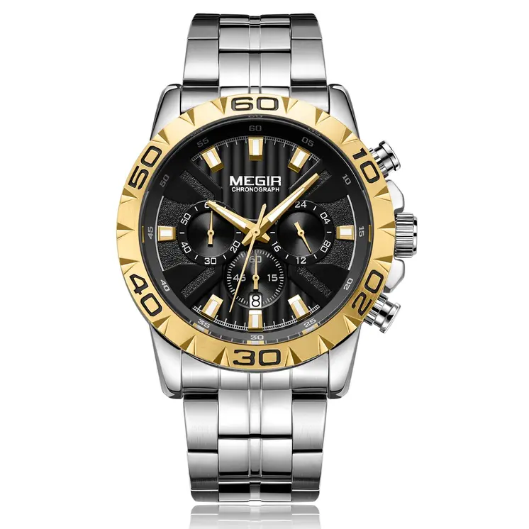 MEGIR Watches Business Mens Watches Top Brand Luxury Quartz Casual Wristwatch Date Clock Waterproof Wrist Watch Chronograph 2087
