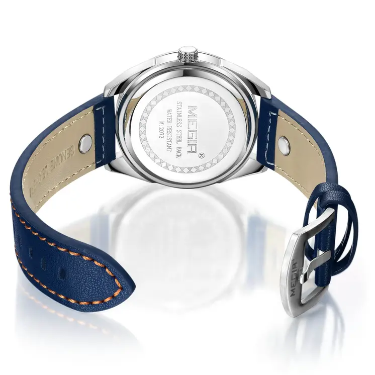 MEGIR Brand Quartz Men Watch Relogio Masculino Leather Strap Military Business Wrist Watches Men Clock Hour Time Man Chronograph