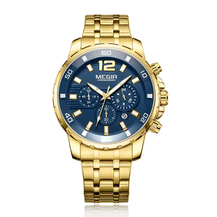 MEGIR Chronograph Quartz Men Watch Top Brand Luxury Military Wrist Watches Clock Men Relogio Masculino Business Wristwatch
