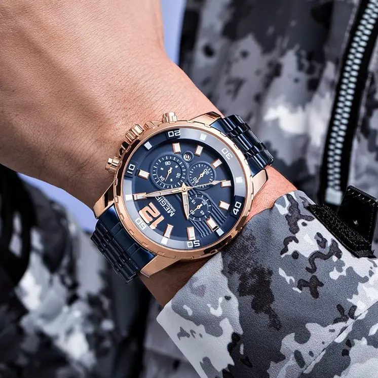 MEGIR Chronograph Quartz Men Watch Top Brand Luxury Military Wrist Watches Clock Men Relogio Masculino Business Wristwatch