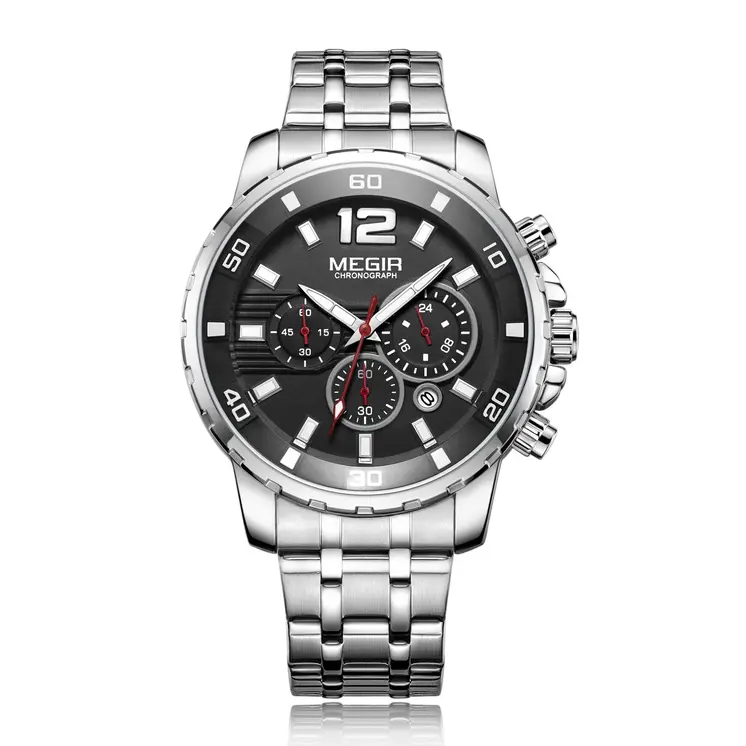 MEGIR Chronograph Quartz Men Watch Top Brand Luxury Military Wrist Watches Clock Men Relogio Masculino Business Wristwatch