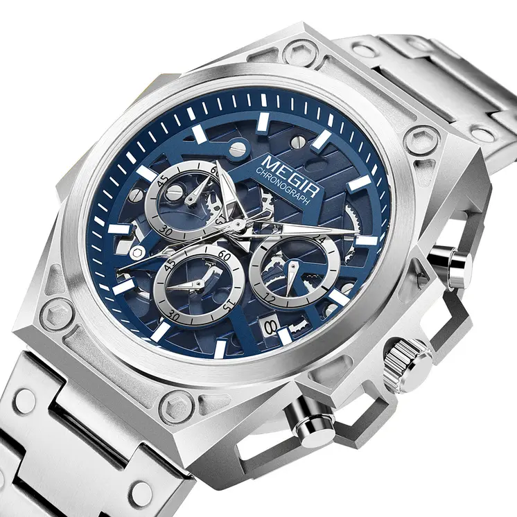 MEGIR Men's Watches Waterproof Sports Wristwatches Quartz Watch Chronograph Luminous Male Clock Calendar Relogio Masculino
