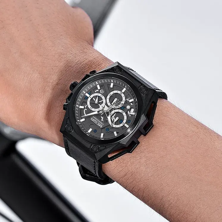 MEGIR Men's Watches Waterproof Sports Wristwatches Quartz Watch Chronograph Luminous Male Clock Calendar Relogio Masculino