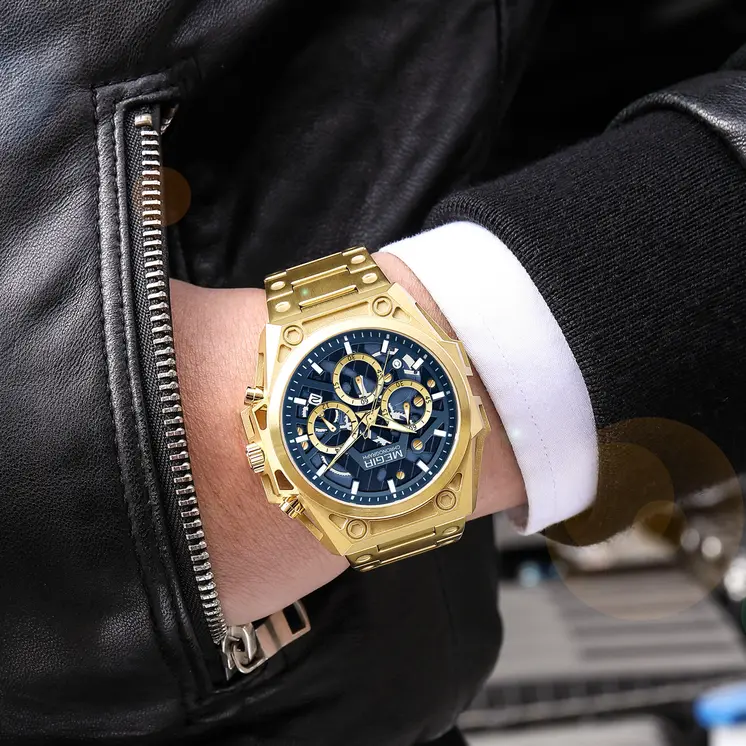 MEGIR Men's Watches Waterproof Sports Wristwatches Quartz Watch Chronograph Luminous Male Clock Calendar Relogio Masculino