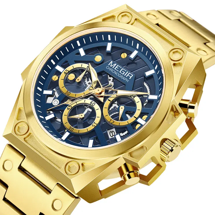 MEGIR Men's Watches Waterproof Sports Wristwatches Quartz Watch Chronograph Luminous Male Clock Calendar Relogio Masculino