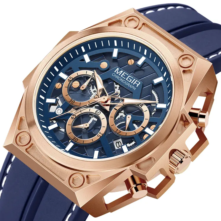 MEGIR Men's Watches Waterproof Sports Wristwatches Quartz Watch Chronograph Luminous Male Clock Calendar Relogio Masculino