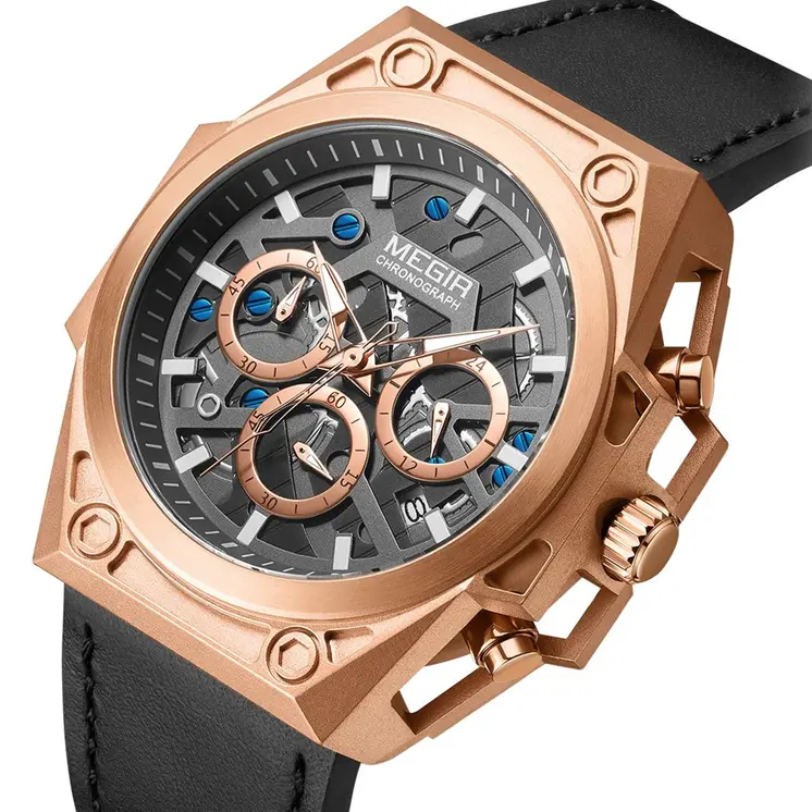 MEGIR Men's Watches Waterproof Sports Wristwatches Quartz Watch Chronograph Luminous Male Clock Calendar Relogio Masculino
