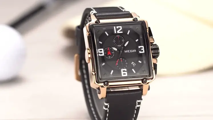 MEGIR Men Watch Top Brand Luxury Chronograph Quartz Watches Clock Men Leather Sport Army Military Wrist Watch Relogio Masculino