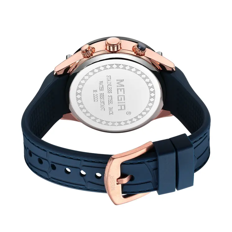 MEGIR Chronograph Men Watch Brand Luxury Military Watches Silicone Luminous Waterproof Date Man Wristwatch Sport Reloj Hombre