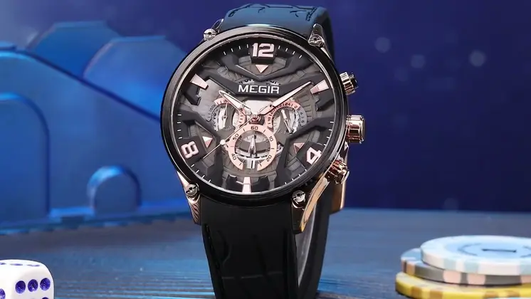 MEGIR Chronograph Men Watch Brand Luxury Military Watches Silicone Luminous Waterproof Date Man Wristwatch Sport Reloj Hombre