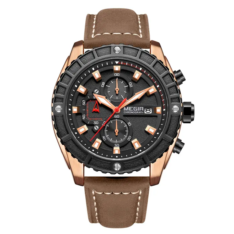 MEGIR Watches Luxury Sport Military Watch for Mens Fashion Casual Quartz Wristwatch Luminous Clock Man Chronograph Reloj Hombre