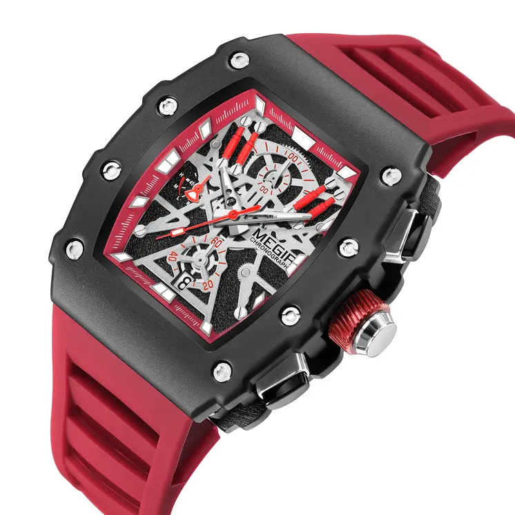 MEGIR Luxury Outdoor Sport Wristwatch for Mens Silicone Waterproof Watches Quartz Wrist Watch Male Clock Military Watch 2218