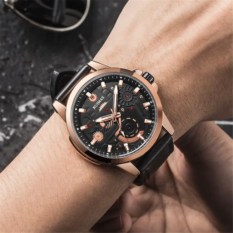RUIMAS Watches Men's Casual Sport Watches Luxury Military Quartz Wrist Watch Chronograph ​Waterproof Man Clock Montre Homme 307