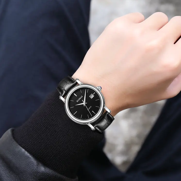 RUIMAS Fashion Mens Quartz Watches Sapphire Sport Wristwatch Waterproof Large Dial Business Casual Watch Clock Montre Homme