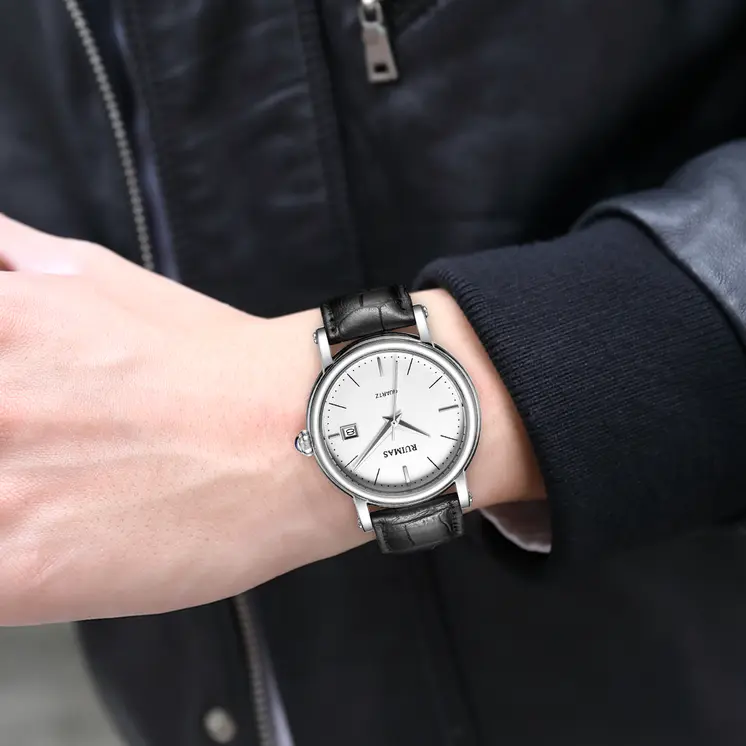 RUIMAS Fashion Mens Quartz Watches Sapphire Sport Wristwatch Waterproof Large Dial Business Casual Watch Clock Montre Homme