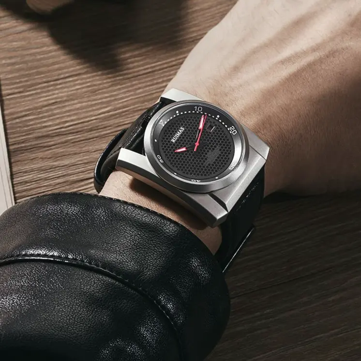 RUIMAS Luxury Men Watches Automatic Mechanical Wrist Watch for Mens Fashion Leather Business Casual Clock Montre Homme 6775