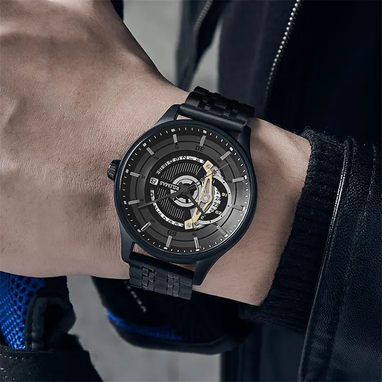 RUIMAS Luxury Business Watches for Mens Fashion Stainless Steel Automatic Mechanical Watch Waterproof Date Wristwatch Clock 6786